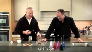 How to make a frappé coffee using an aerolatte milk frother [upl. by Atteroc]