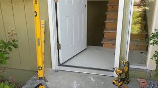 Jeld Wen Front Door Installation  Really crappy products and craftsmanship PART 1 [upl. by Enogitna498]