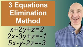 Solving Systems of 3 Equations Elimination [upl. by Niffirg994]