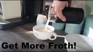 How to Get More Froth from Your Nespresso Coffee Aeroccino  Nespresso tips and help [upl. by Anilesor]