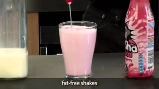 How to make a fat free milkshake using an aerolatte milk frother [upl. by Maryanna513]